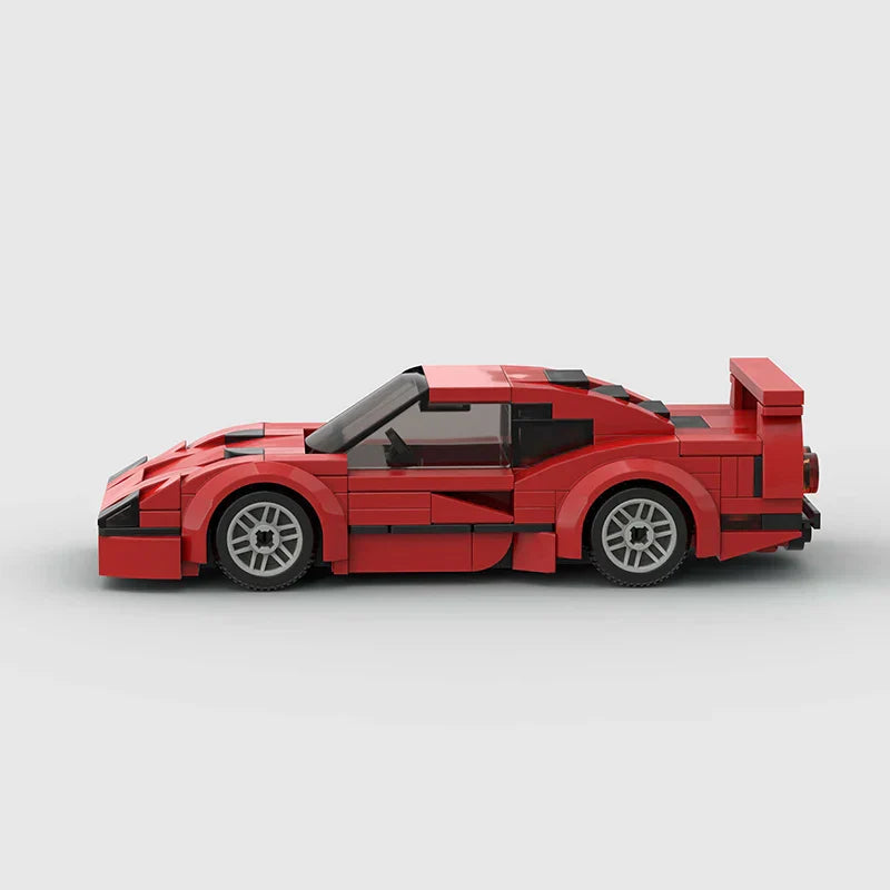 F40-Inspired Miniature Brick Car Set