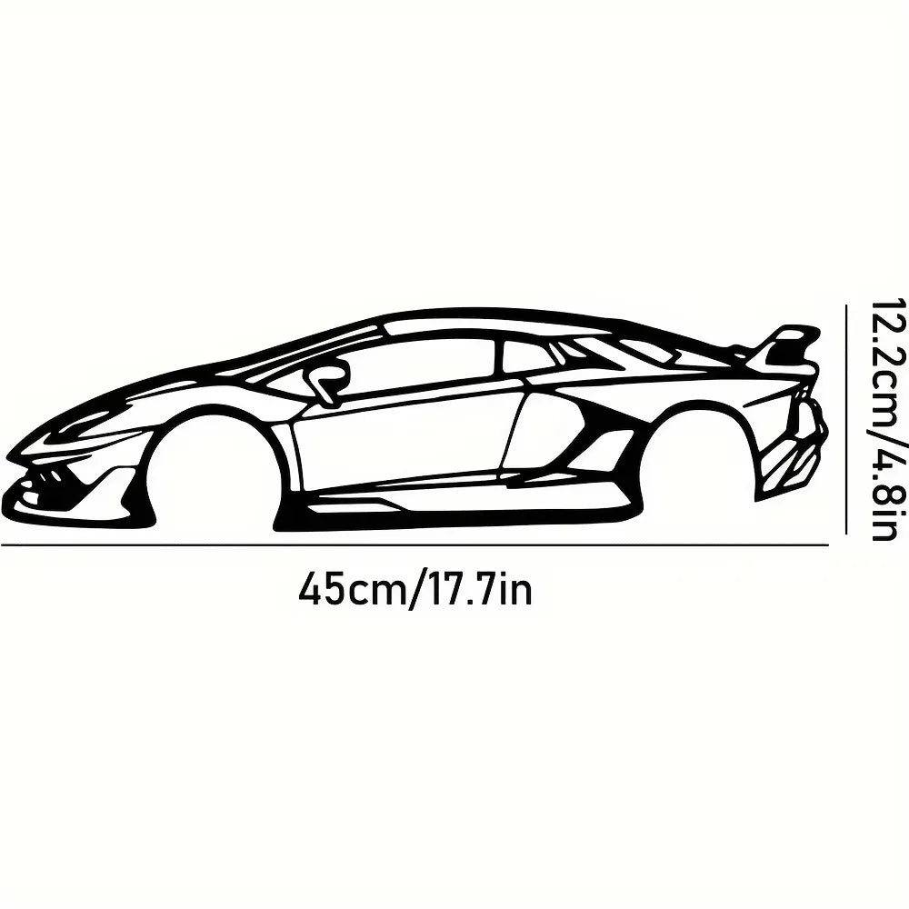 Stylish Iron Sports Car Wall Decoration – Hot Border Metal Line for Auto Lovers