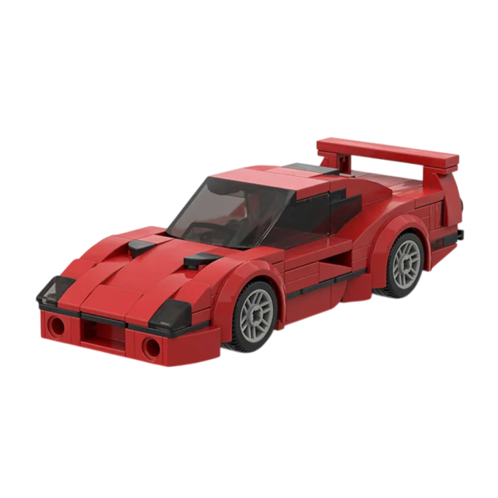 F40-Inspired Miniature Brick Car Set