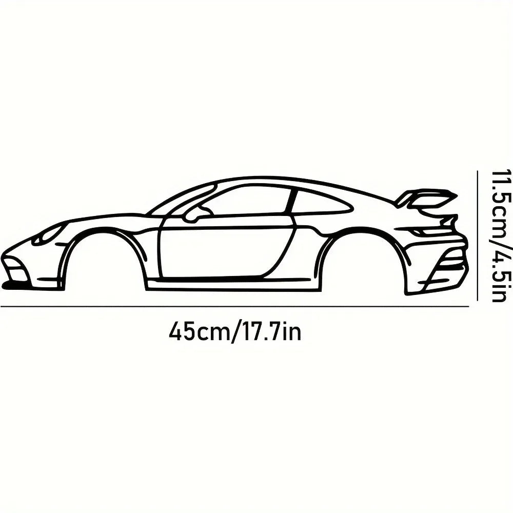 Stylish Iron Sports Car Wall Decoration – Hot Border Metal Line for Auto Lovers
