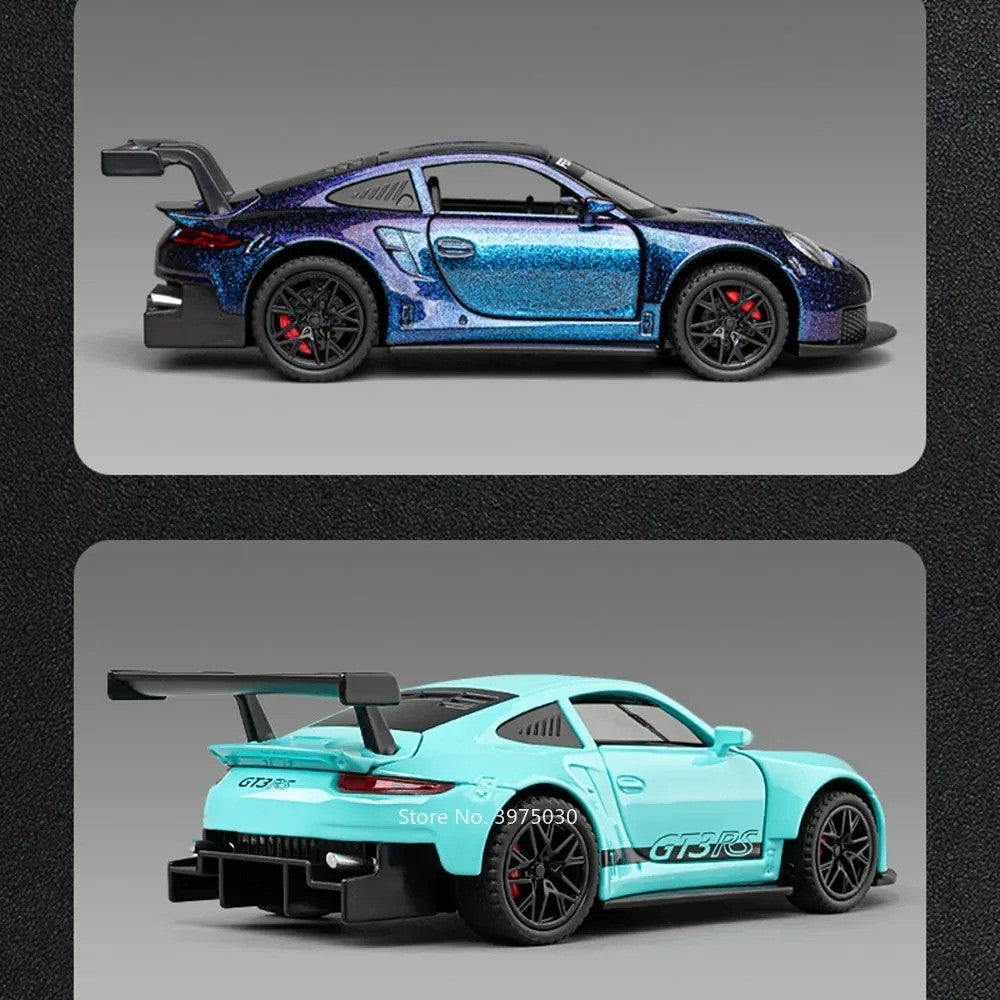 1:32 Diecast GT3 RS Supercar with Lights, Sound & Pull Back Action - Gift for Al