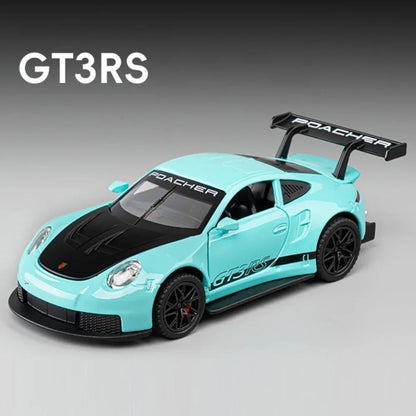 1:32 Diecast GT3 RS Supercar with Lights, Sound & Pull Back Action - Gift for Al
