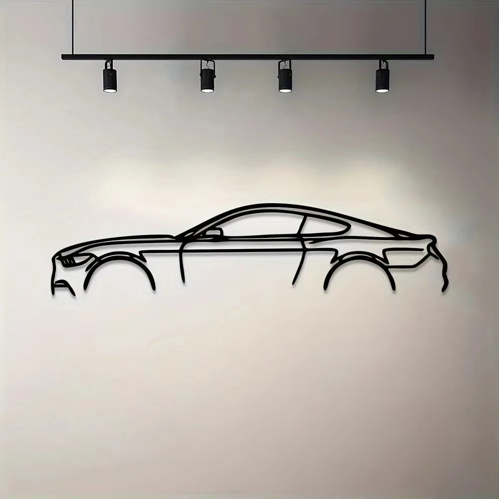 Stylish Iron Sports Car Wall Decoration – Hot Border Metal Line for Auto Lovers