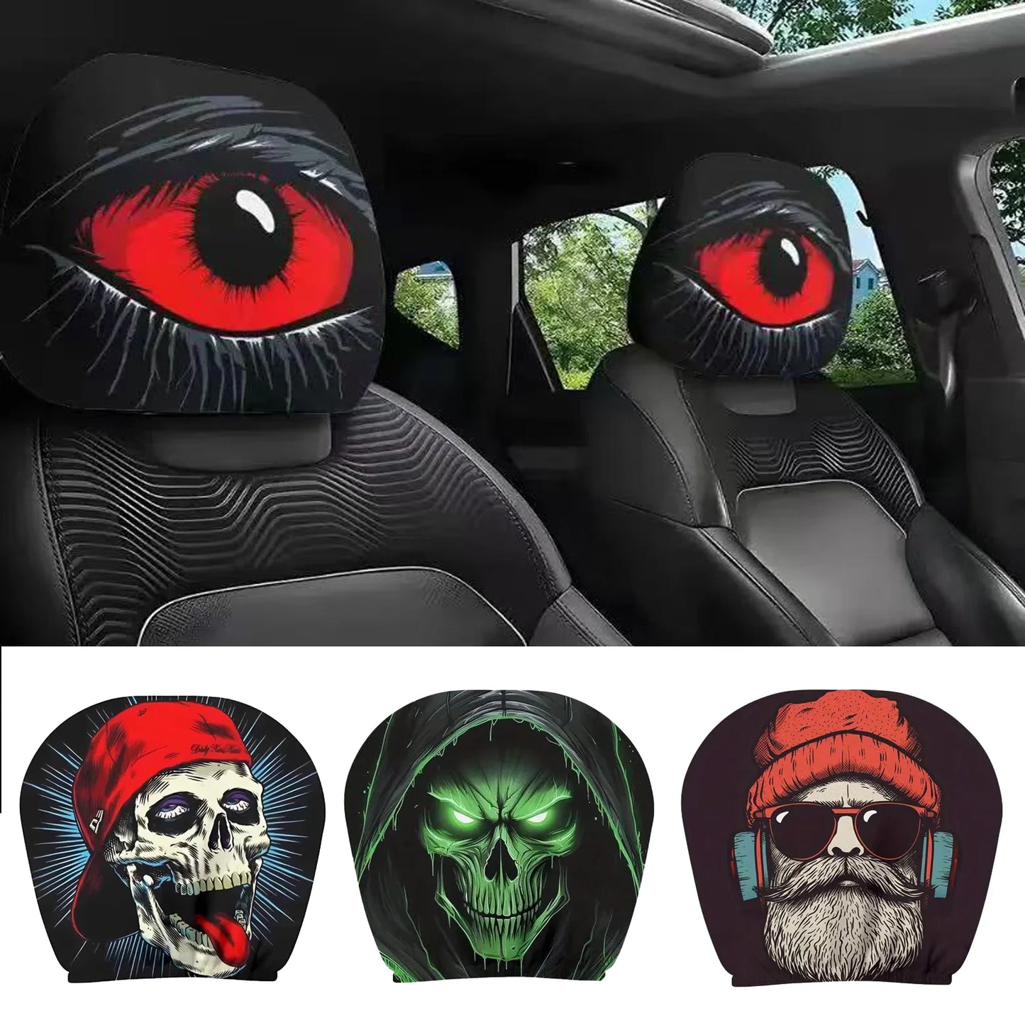 2PCS Giggle-Guard Headrest Huggers