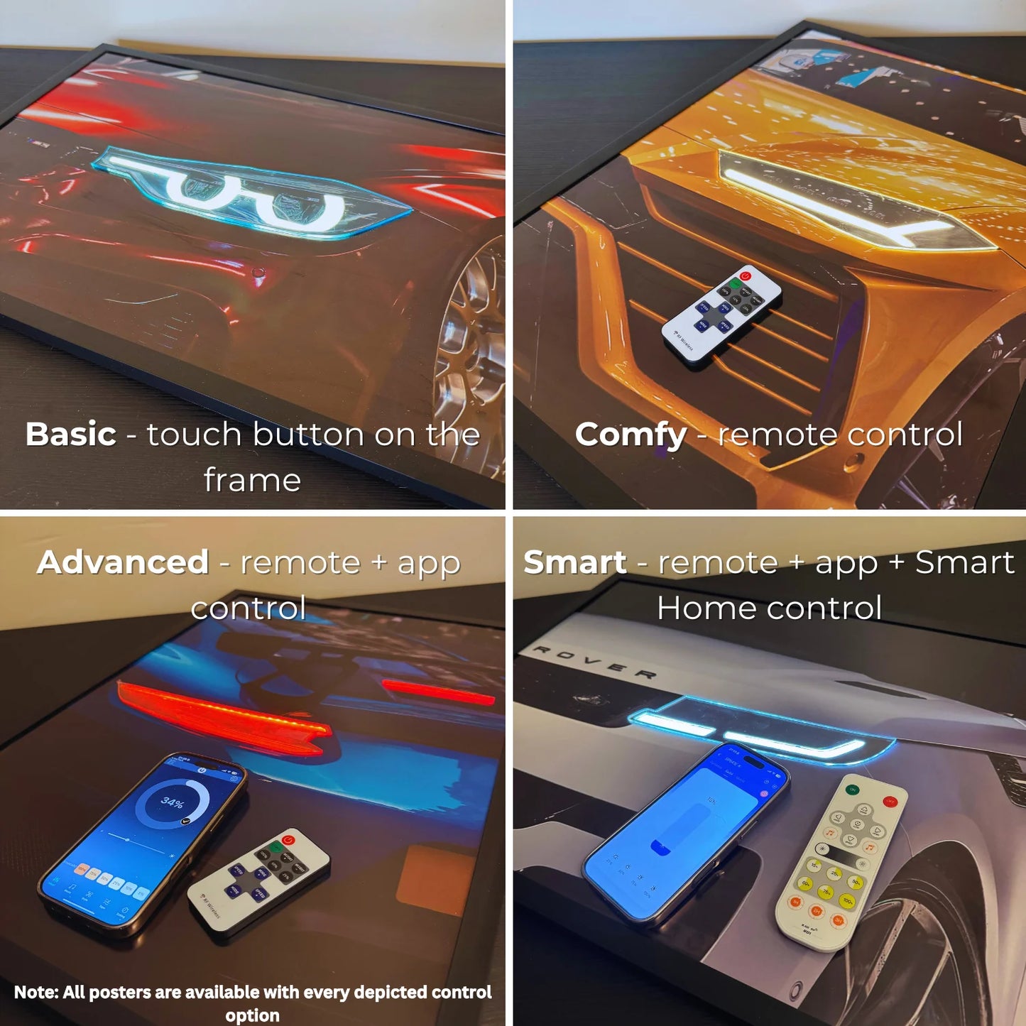 Porsche 911 992 LED Poster A2