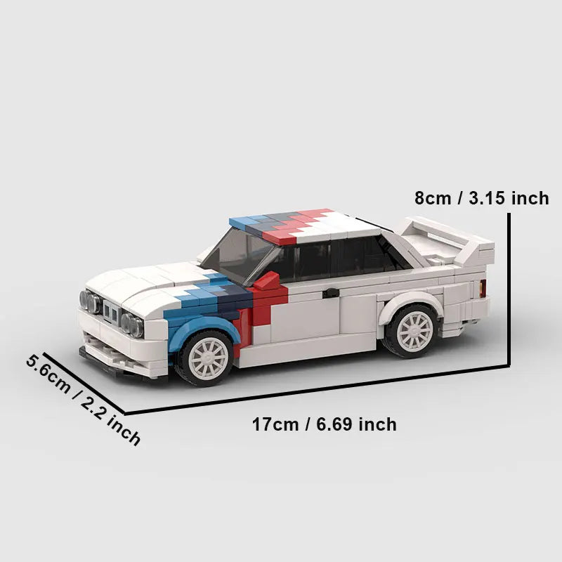 M3-Inspired Miniature Brick Car Set