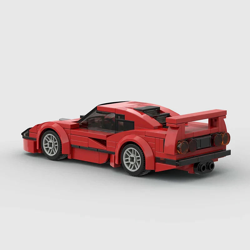 F40-Inspired Miniature Brick Car Set