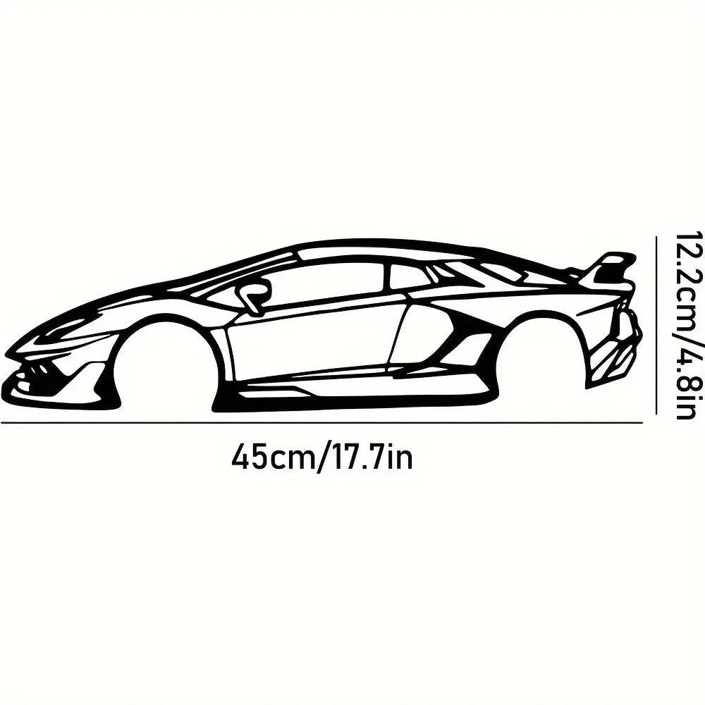 Stylish Iron Sports Car Wall Decoration – Hot Border Metal Line for Auto Lovers