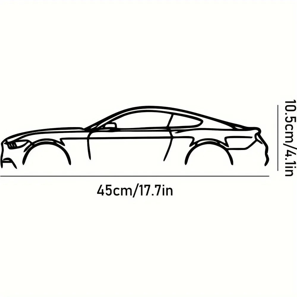 Stylish Iron Sports Car Wall Decoration – Hot Border Metal Line for Auto Lovers