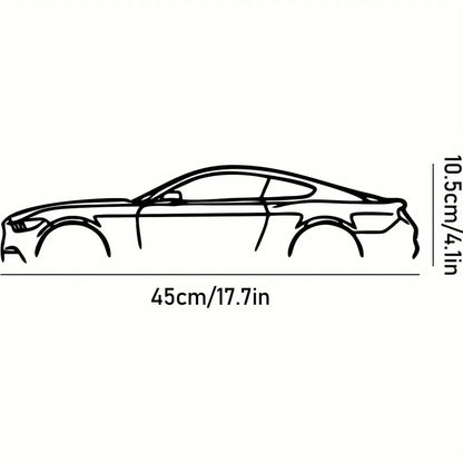 Stylish Iron Sports Car Wall Decoration – Hot Border Metal Line for Auto Lovers